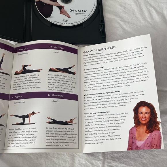 GAIAM Pilates For Beginners Deluxe Dvd Edition w/ Jillian Hessel - Picture 7 of 11